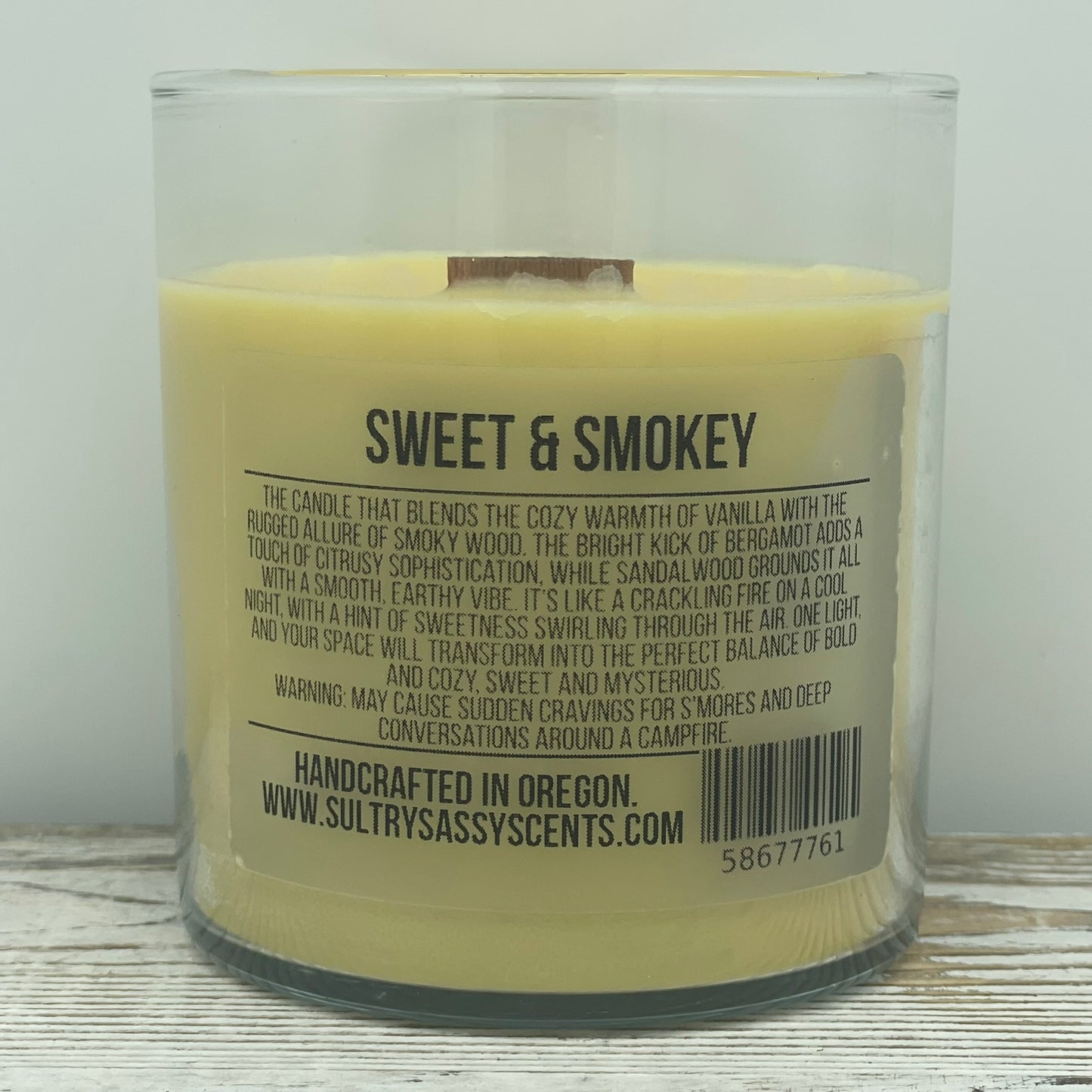 Sweet & Smokey - Soy Wax Candle