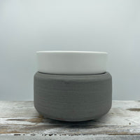 Grey Texture Candle Warmer and Dish